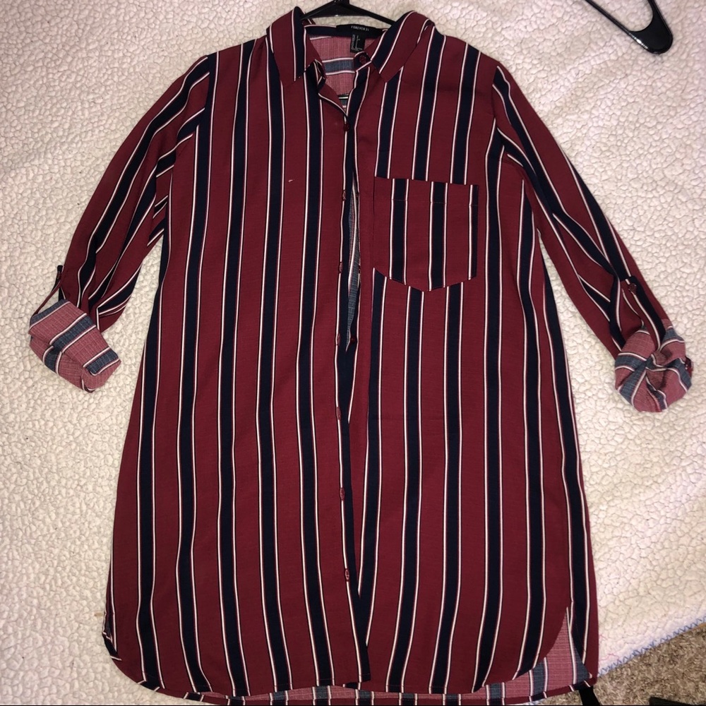 Maroon Button up long sleeve